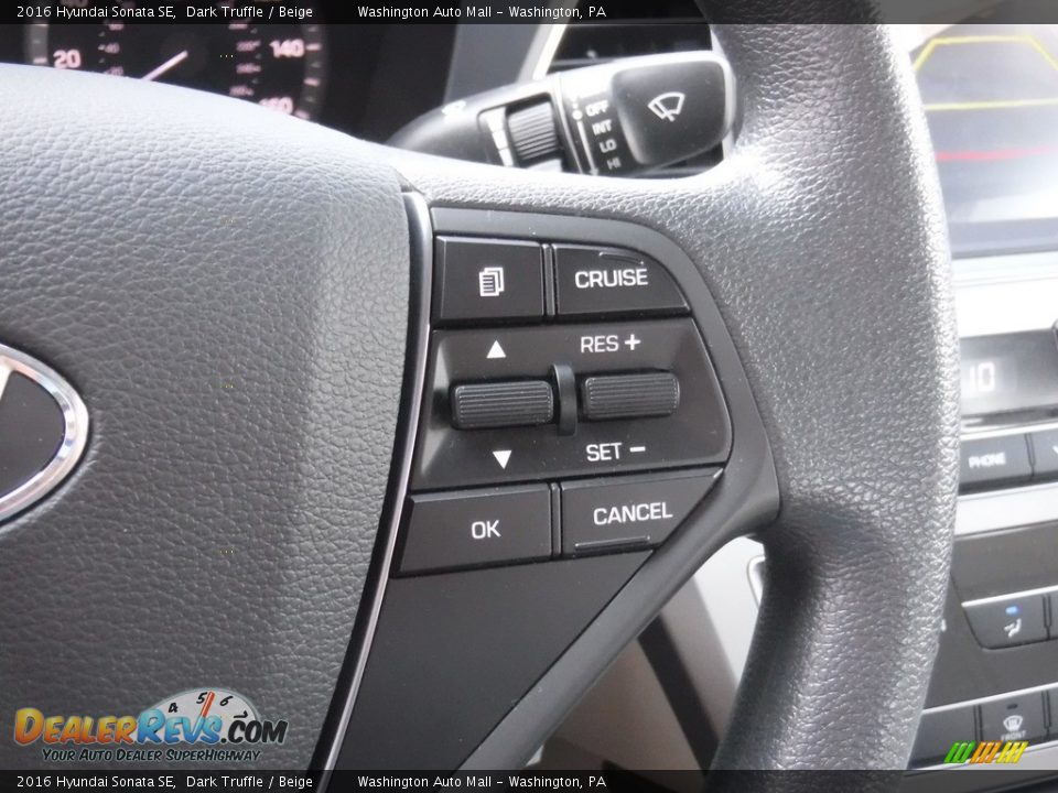 2016 Hyundai Sonata SE Dark Truffle / Beige Photo #21