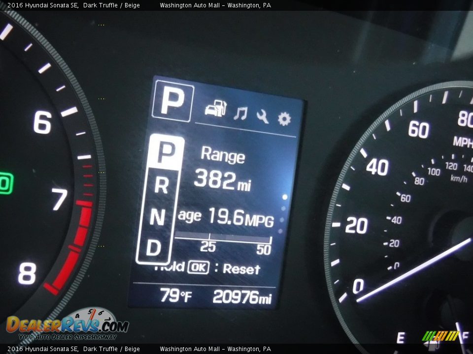 2016 Hyundai Sonata SE Dark Truffle / Beige Photo #27