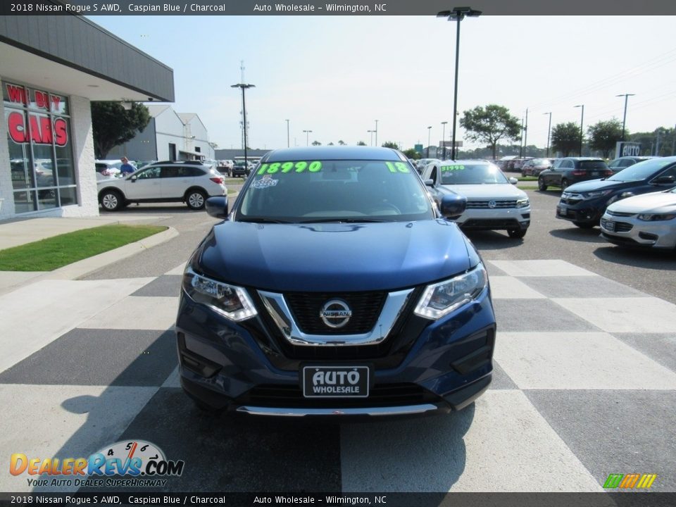 2018 Nissan Rogue S AWD Caspian Blue / Charcoal Photo #2