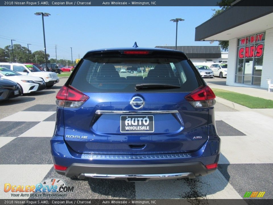 2018 Nissan Rogue S AWD Caspian Blue / Charcoal Photo #4