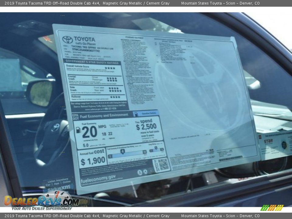 2019 Toyota Tacoma TRD Off-Road Double Cab 4x4 Magnetic Gray Metallic / Cement Gray Photo #11