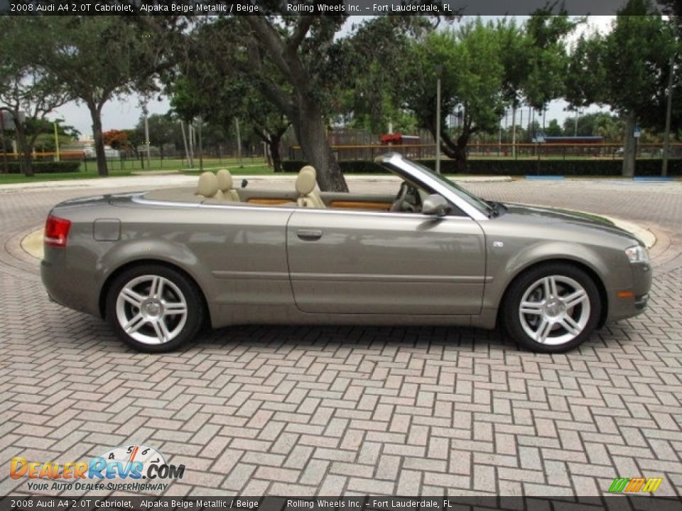 2008 Audi A4 2.0T Cabriolet Alpaka Beige Metallic / Beige Photo #3