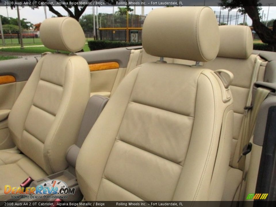 2008 Audi A4 2.0T Cabriolet Alpaka Beige Metallic / Beige Photo #4