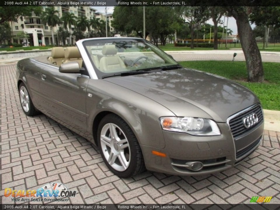 2008 Audi A4 2.0T Cabriolet Alpaka Beige Metallic / Beige Photo #5