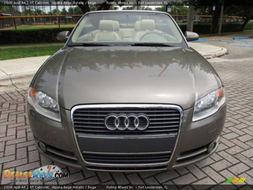 2008 Audi A4 2.0T Cabriolet Alpaka Beige Metallic / Beige Photo #7