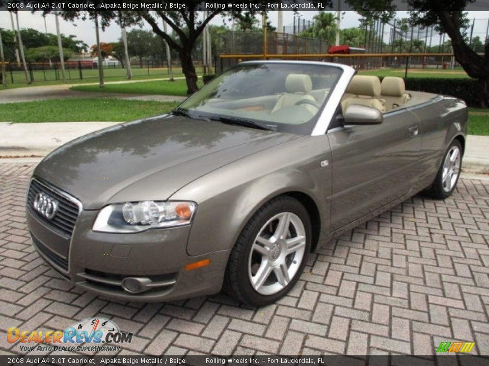 2008 Audi A4 2.0T Cabriolet Alpaka Beige Metallic / Beige Photo #9