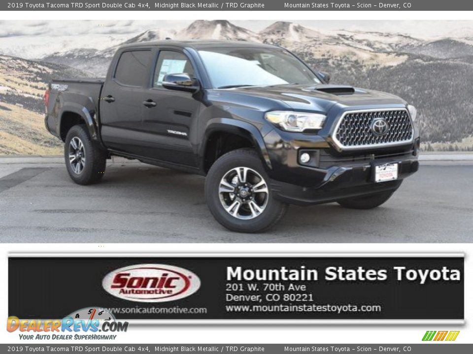 2019 Toyota Tacoma TRD Sport Double Cab 4x4 Midnight Black Metallic / TRD Graphite Photo #1