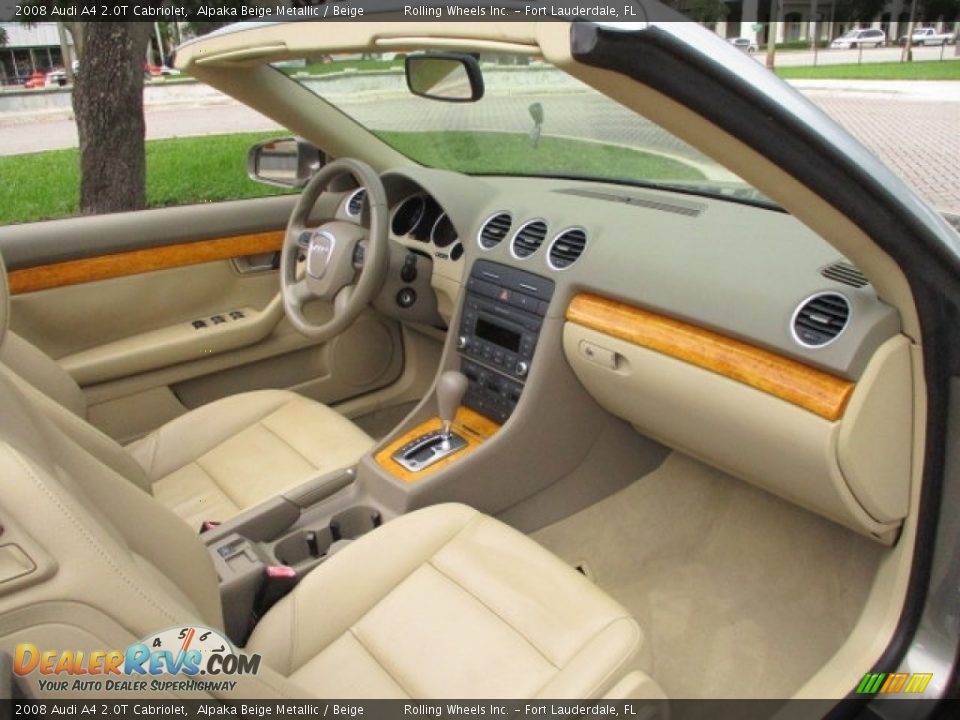 2008 Audi A4 2.0T Cabriolet Alpaka Beige Metallic / Beige Photo #10