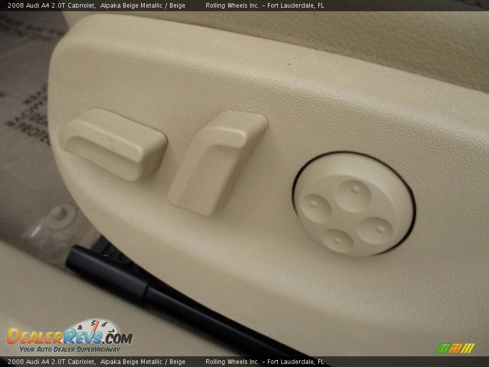 2008 Audi A4 2.0T Cabriolet Alpaka Beige Metallic / Beige Photo #12