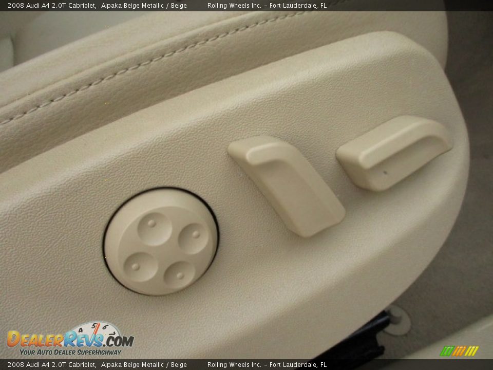 2008 Audi A4 2.0T Cabriolet Alpaka Beige Metallic / Beige Photo #14