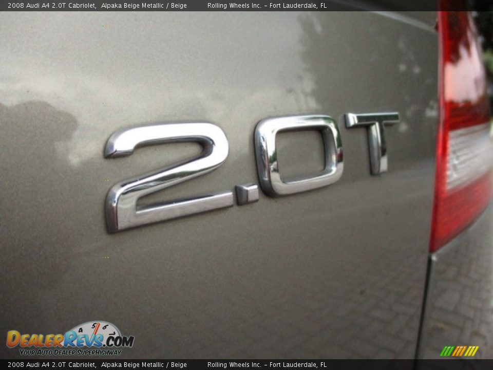 2008 Audi A4 2.0T Cabriolet Alpaka Beige Metallic / Beige Photo #17