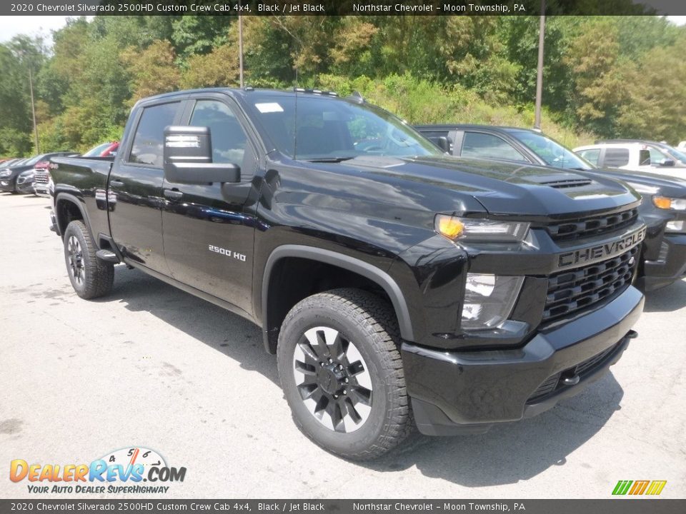 2020 Chevrolet Silverado 2500HD Custom Crew Cab 4x4 Black / Jet Black Photo #7