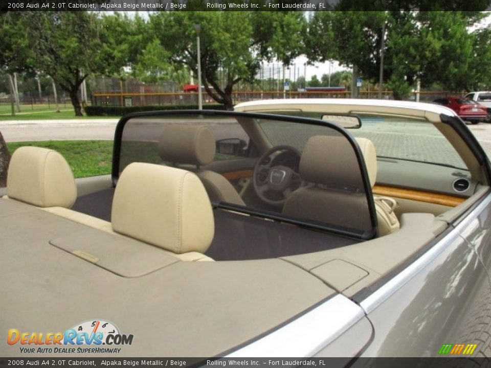 2008 Audi A4 2.0T Cabriolet Alpaka Beige Metallic / Beige Photo #18