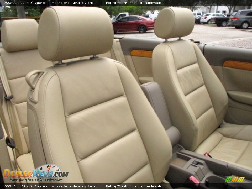 2008 Audi A4 2.0T Cabriolet Alpaka Beige Metallic / Beige Photo #21