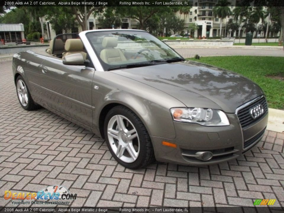 2008 Audi A4 2.0T Cabriolet Alpaka Beige Metallic / Beige Photo #22