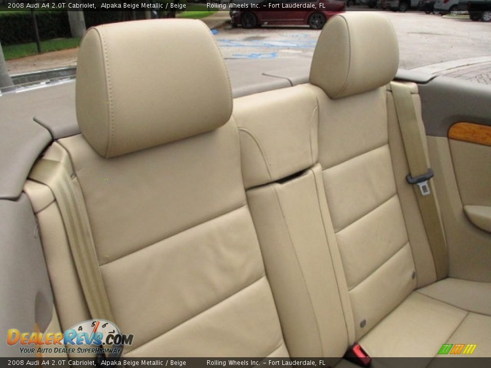 2008 Audi A4 2.0T Cabriolet Alpaka Beige Metallic / Beige Photo #23