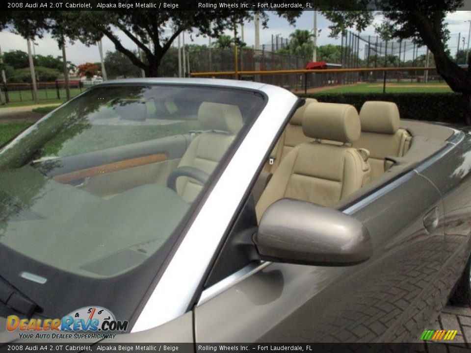 2008 Audi A4 2.0T Cabriolet Alpaka Beige Metallic / Beige Photo #24