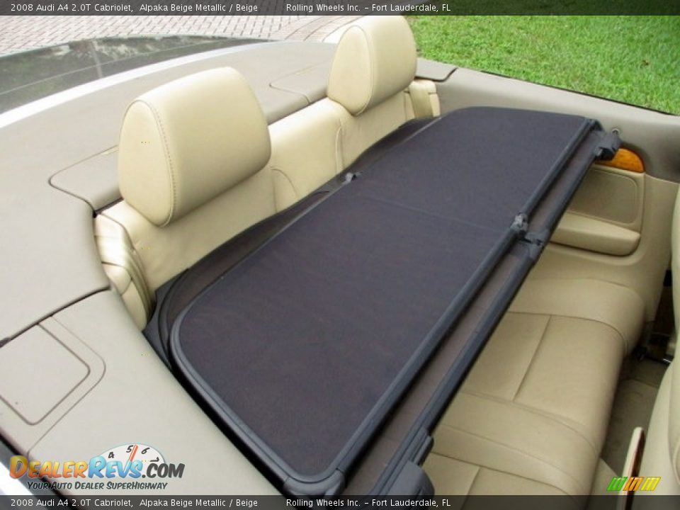 2008 Audi A4 2.0T Cabriolet Alpaka Beige Metallic / Beige Photo #25