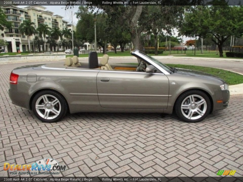 2008 Audi A4 2.0T Cabriolet Alpaka Beige Metallic / Beige Photo #26