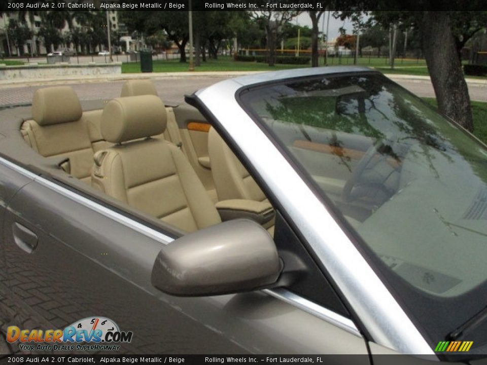 2008 Audi A4 2.0T Cabriolet Alpaka Beige Metallic / Beige Photo #30