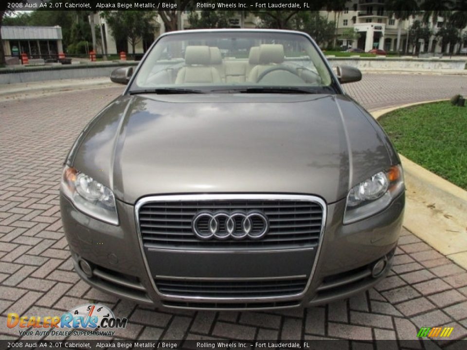 2008 Audi A4 2.0T Cabriolet Alpaka Beige Metallic / Beige Photo #32