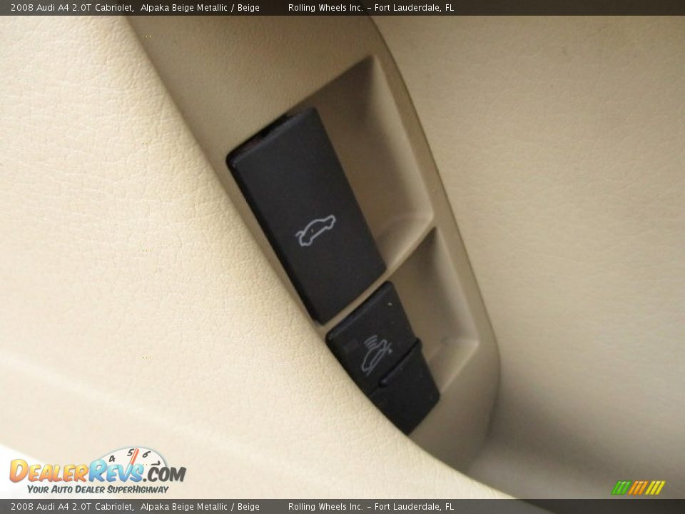 2008 Audi A4 2.0T Cabriolet Alpaka Beige Metallic / Beige Photo #33