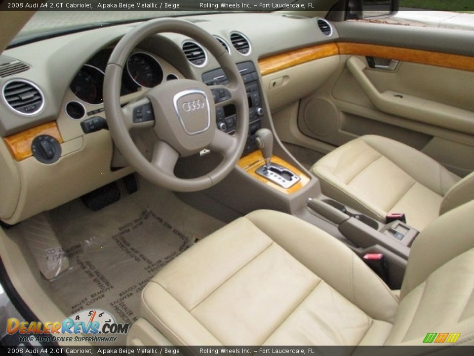 2008 Audi A4 2.0T Cabriolet Alpaka Beige Metallic / Beige Photo #34