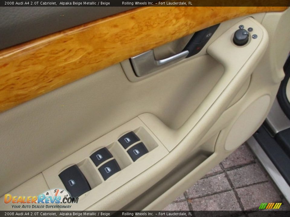 2008 Audi A4 2.0T Cabriolet Alpaka Beige Metallic / Beige Photo #35