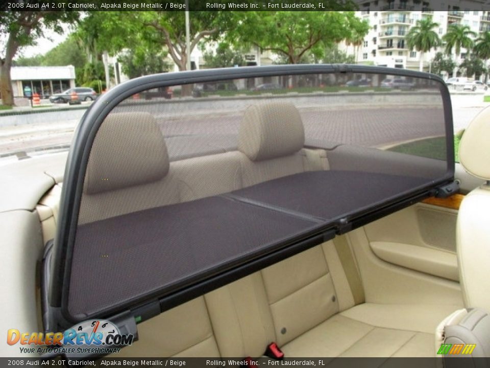 2008 Audi A4 2.0T Cabriolet Alpaka Beige Metallic / Beige Photo #36