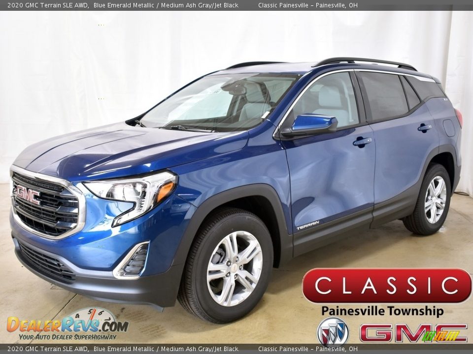 2020 GMC Terrain SLE AWD Blue Emerald Metallic / Medium Ash Gray/Jet Black Photo #1