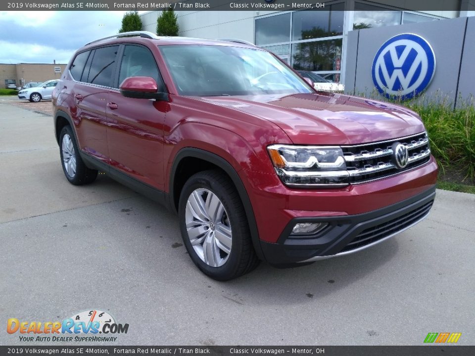 2019 Volkswagen Atlas SE 4Motion Fortana Red Metallic / Titan Black Photo #1