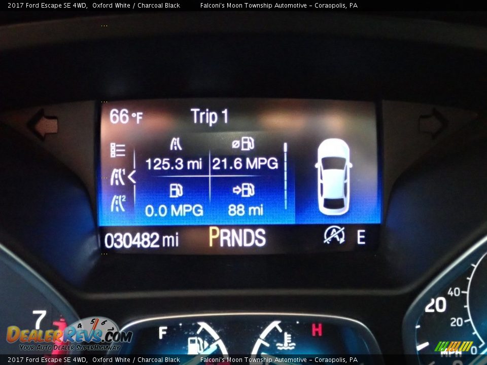 2017 Ford Escape SE 4WD Oxford White / Charcoal Black Photo #24