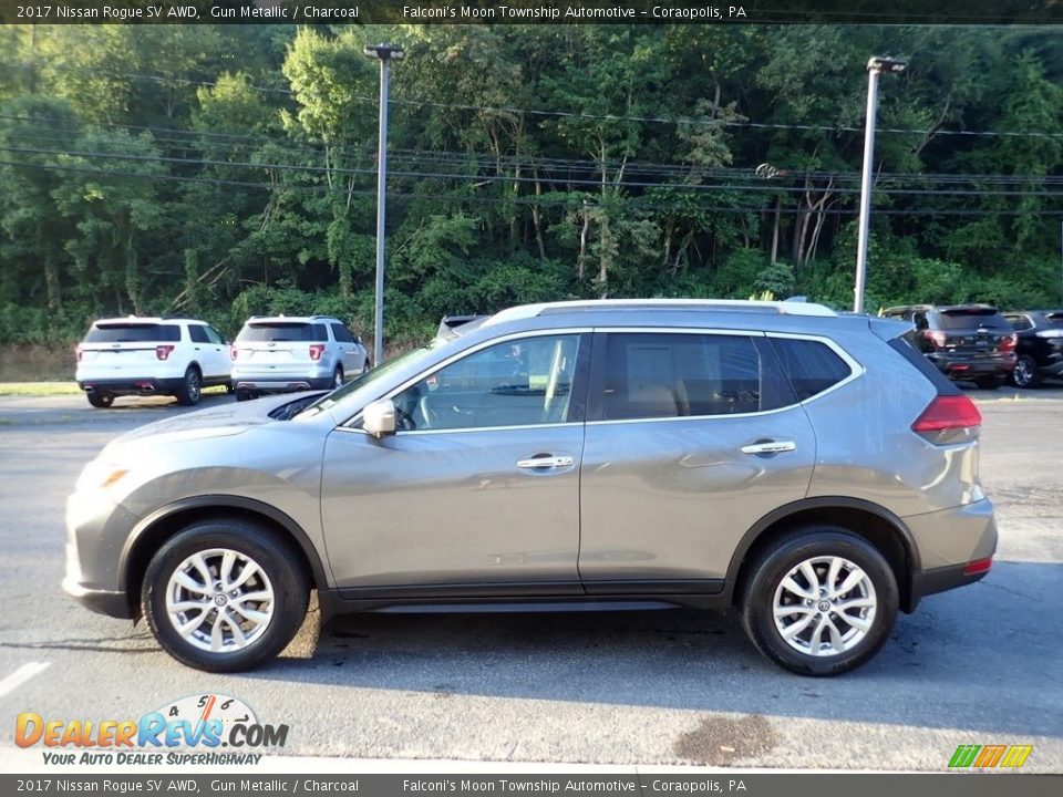 2017 Nissan Rogue SV AWD Gun Metallic / Charcoal Photo #6