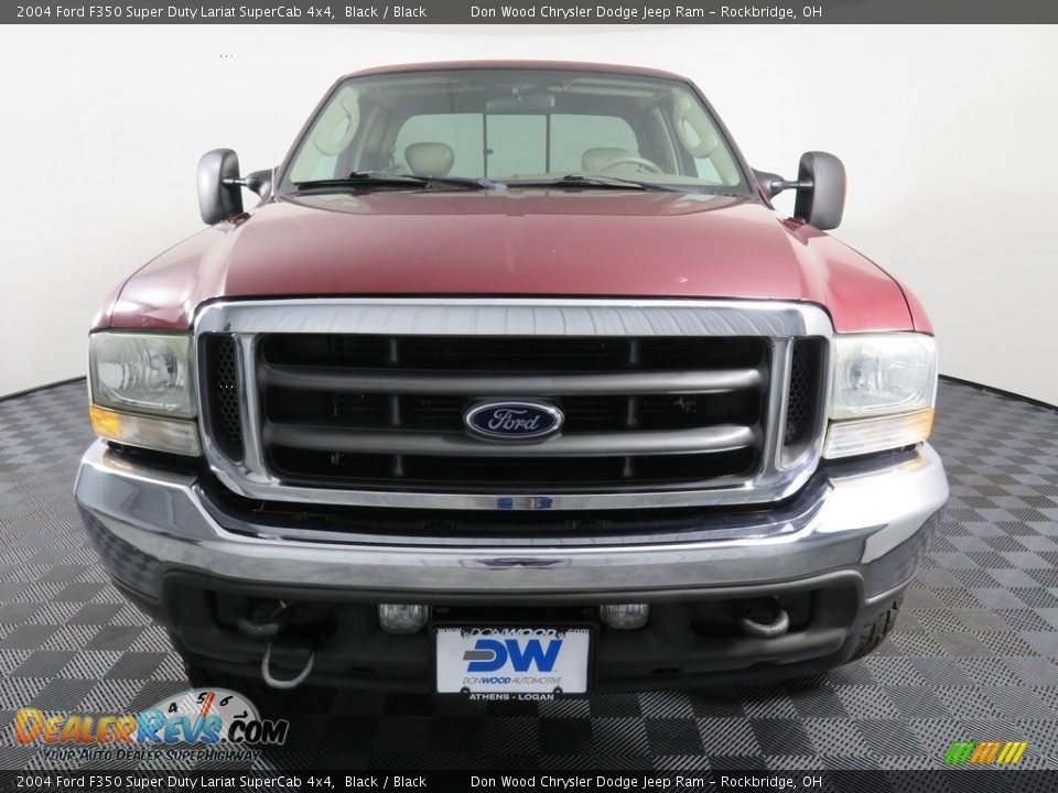 2004 Ford F350 Super Duty Lariat SuperCab 4x4 Black / Black Photo #4