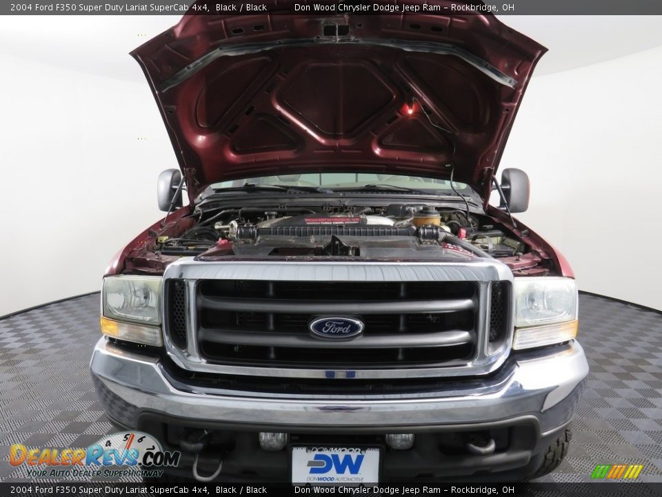 2004 Ford F350 Super Duty Lariat SuperCab 4x4 Black / Black Photo #5