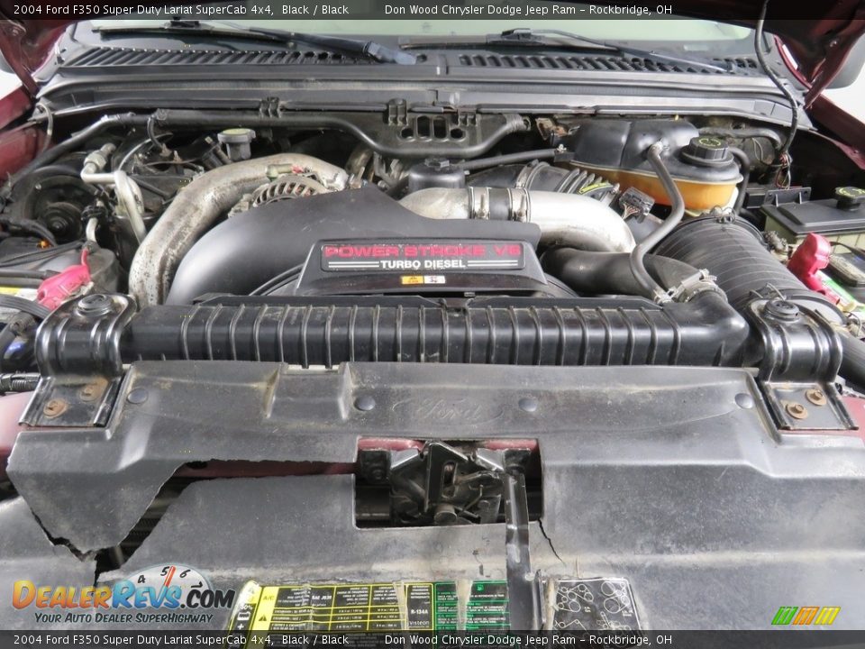2004 Ford F350 Super Duty Lariat SuperCab 4x4 Black / Black Photo #6