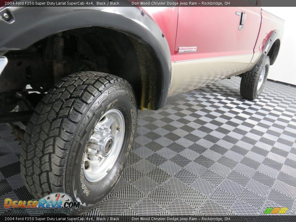 2004 Ford F350 Super Duty Lariat SuperCab 4x4 Black / Black Photo #8