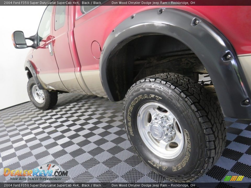 2004 Ford F350 Super Duty Lariat SuperCab 4x4 Black / Black Photo #9