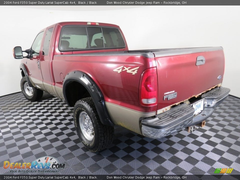2004 Ford F350 Super Duty Lariat SuperCab 4x4 Black / Black Photo #10