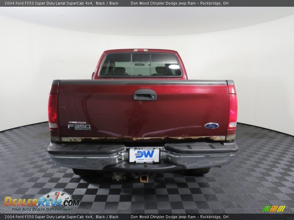2004 Ford F350 Super Duty Lariat SuperCab 4x4 Black / Black Photo #11