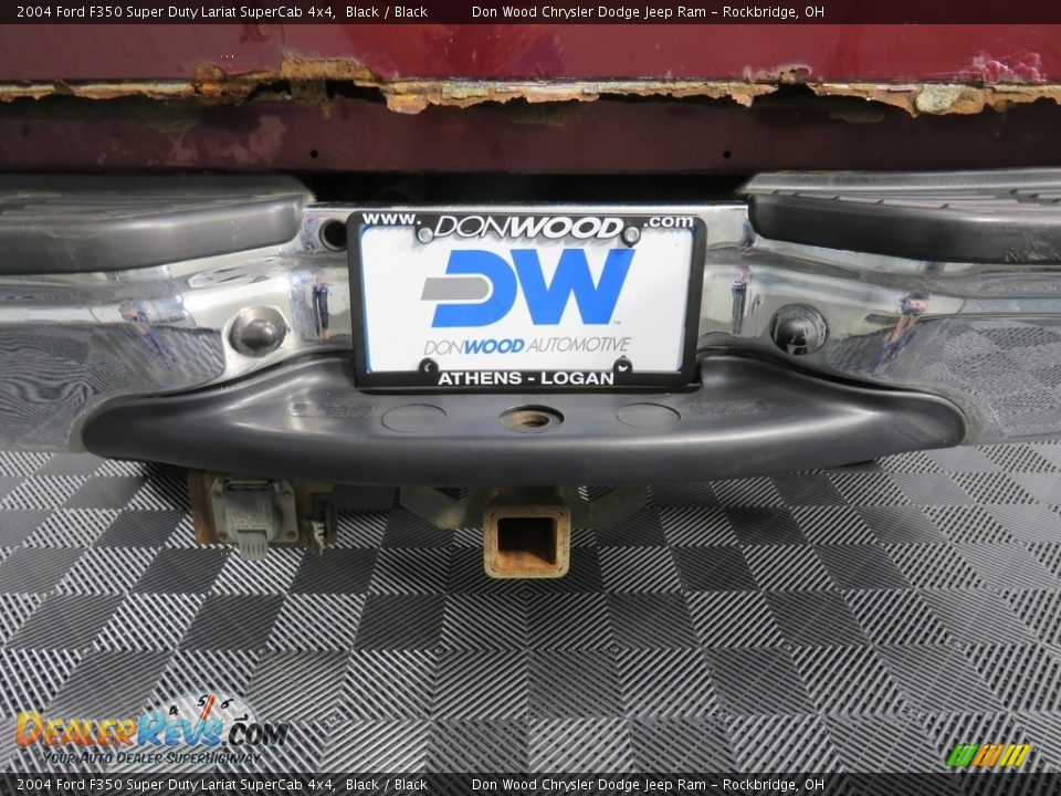 2004 Ford F350 Super Duty Lariat SuperCab 4x4 Black / Black Photo #12