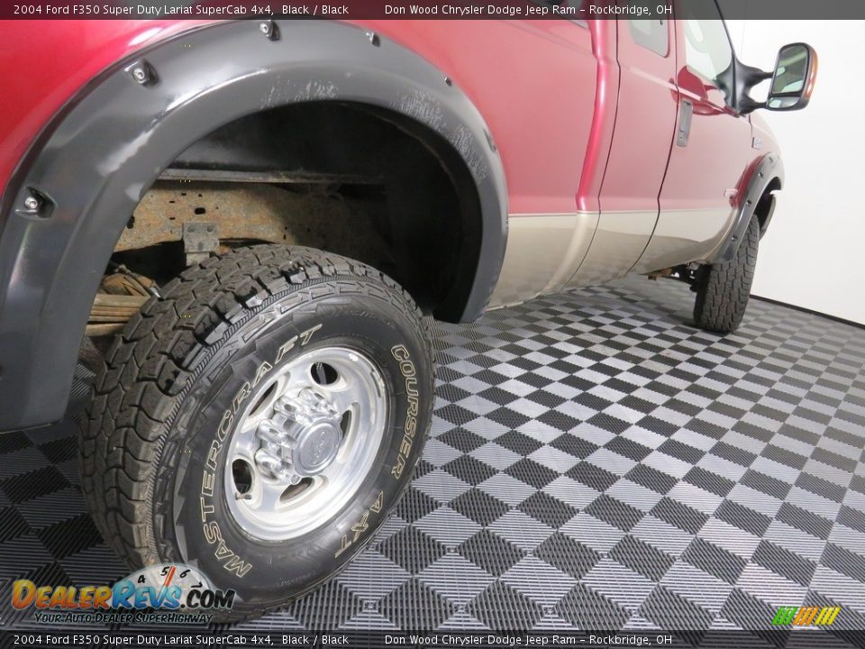 2004 Ford F350 Super Duty Lariat SuperCab 4x4 Black / Black Photo #14