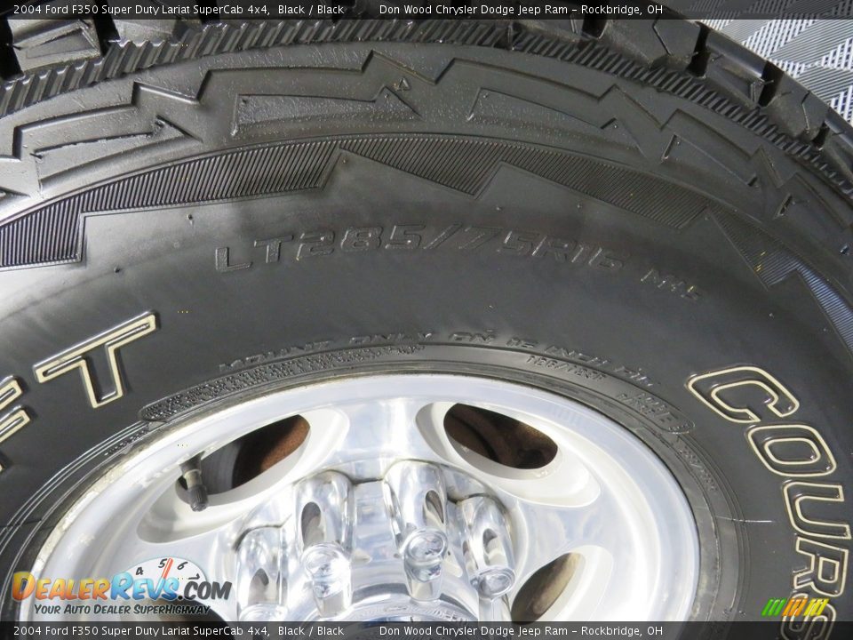 2004 Ford F350 Super Duty Lariat SuperCab 4x4 Black / Black Photo #15