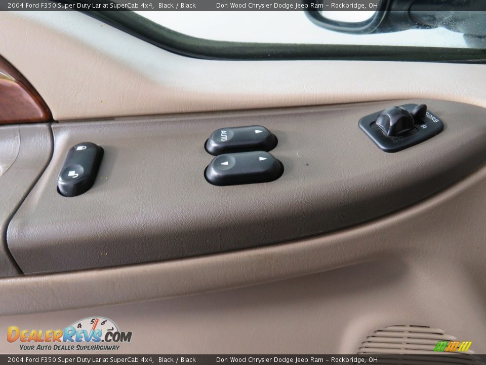 2004 Ford F350 Super Duty Lariat SuperCab 4x4 Black / Black Photo #16