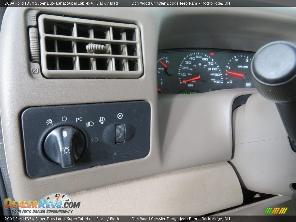 2004 Ford F350 Super Duty Lariat SuperCab 4x4 Black / Black Photo #17
