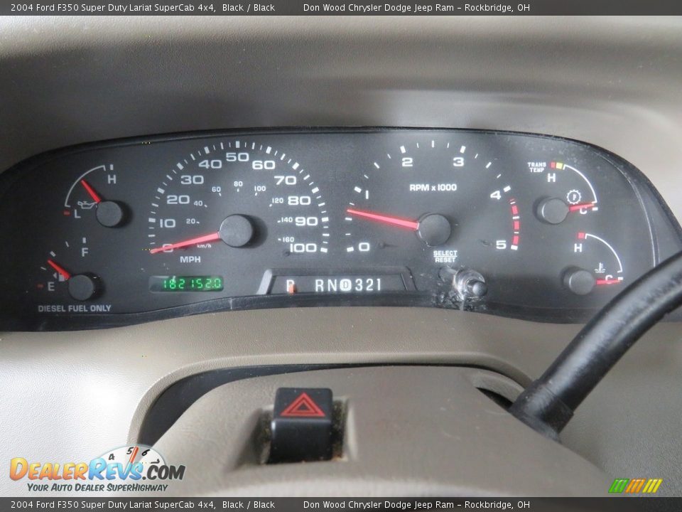2004 Ford F350 Super Duty Lariat SuperCab 4x4 Black / Black Photo #18