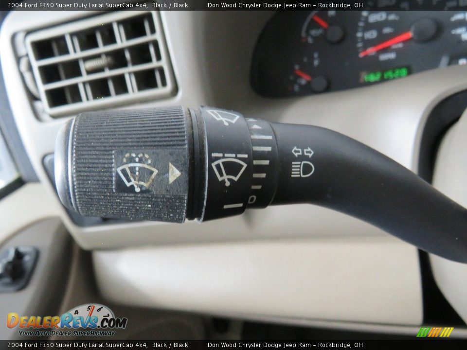 2004 Ford F350 Super Duty Lariat SuperCab 4x4 Black / Black Photo #20