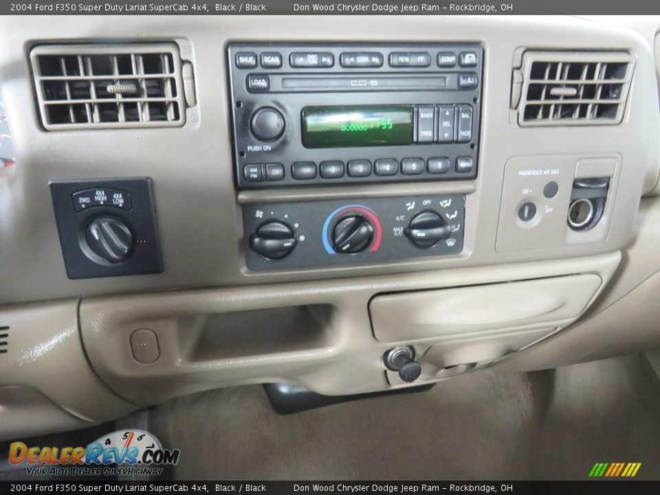 2004 Ford F350 Super Duty Lariat SuperCab 4x4 Black / Black Photo #24
