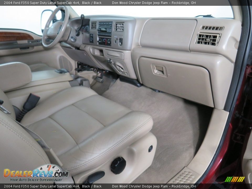 2004 Ford F350 Super Duty Lariat SuperCab 4x4 Black / Black Photo #31