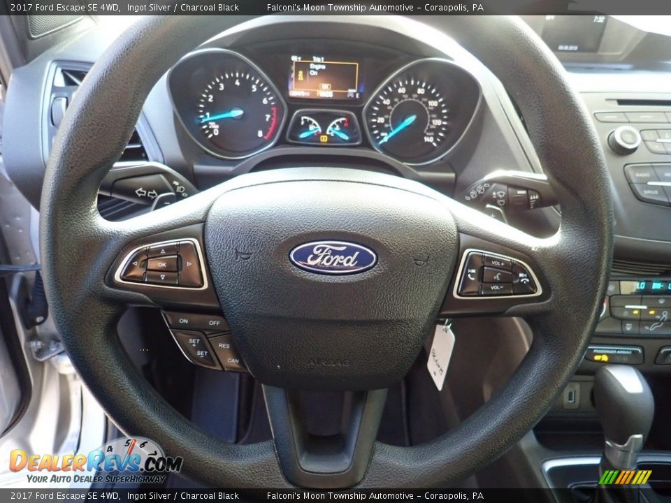 2017 Ford Escape SE 4WD Ingot Silver / Charcoal Black Photo #21